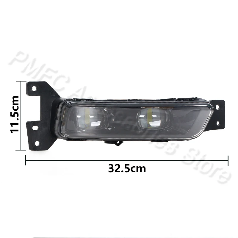 Car Front Bumper LED Fog Light Cover Bezel DRL Daytime Running Light Grille Fog Lamp For Jeep Grand Cherokee 2017 2018 2019-2022