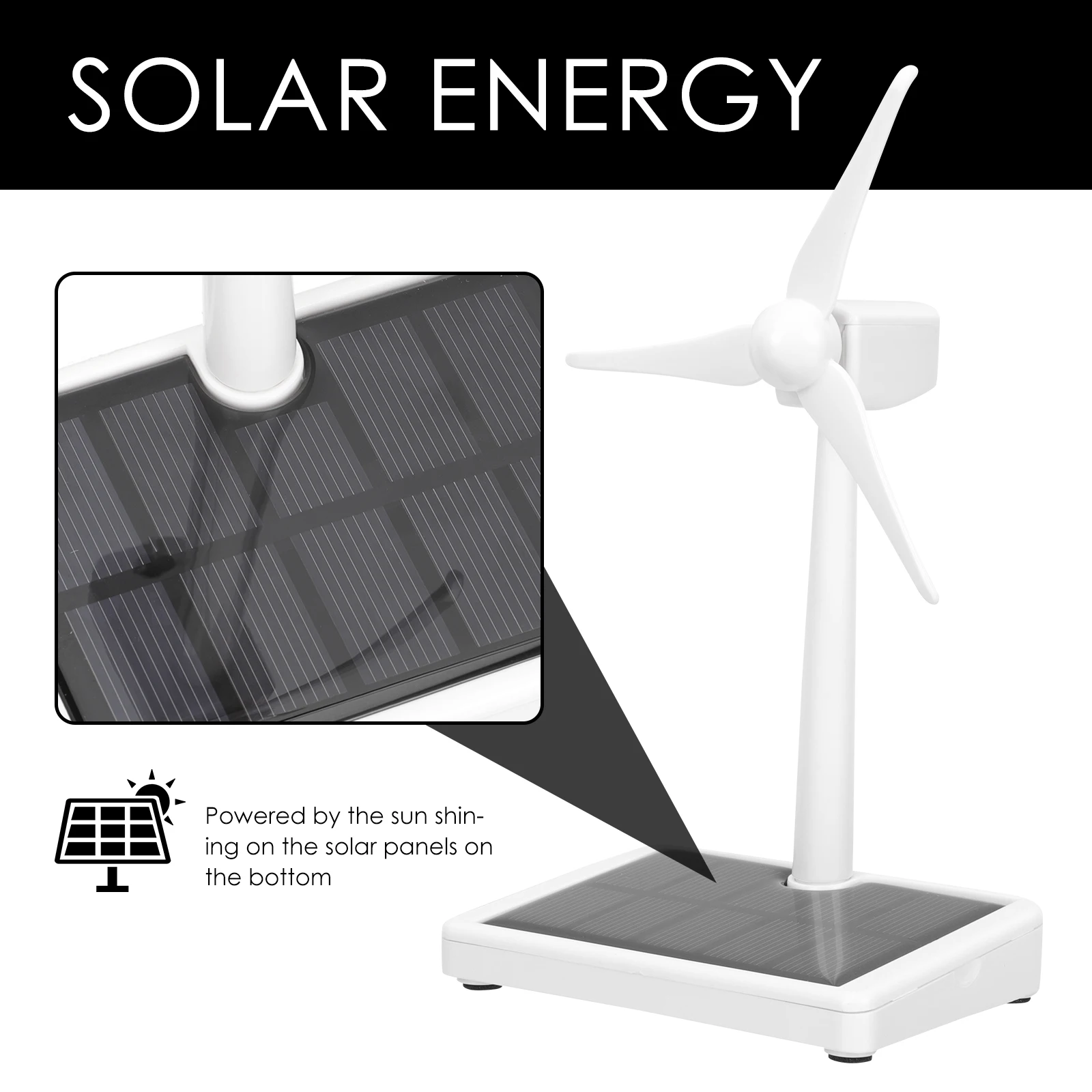 Model Wiatraka Solarnego Zabawka Edukacyjna Prezent Turbina Biurkowa Nauka Hobby Plastikowe Wiatraki Rozwój Nauki Dzieci