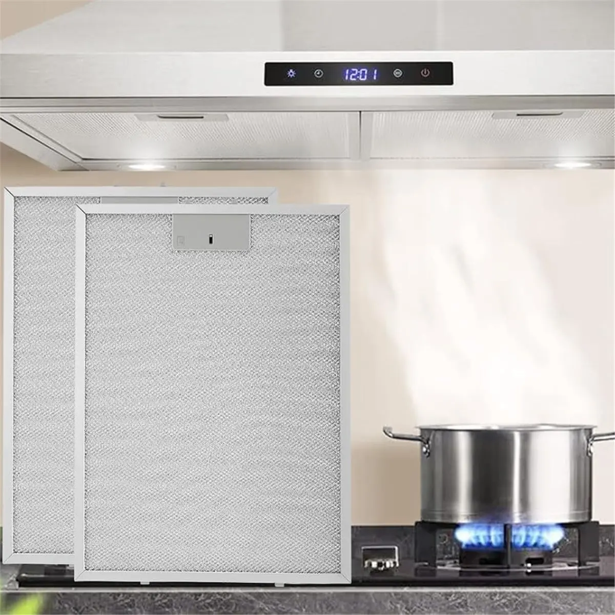 

2026 New 2Pcs BPPFA30 Range Hood Grease Filter Replacement for BORAN Range Hood QP130 QP130BL QP130BLC QP130SS Mesh Filter