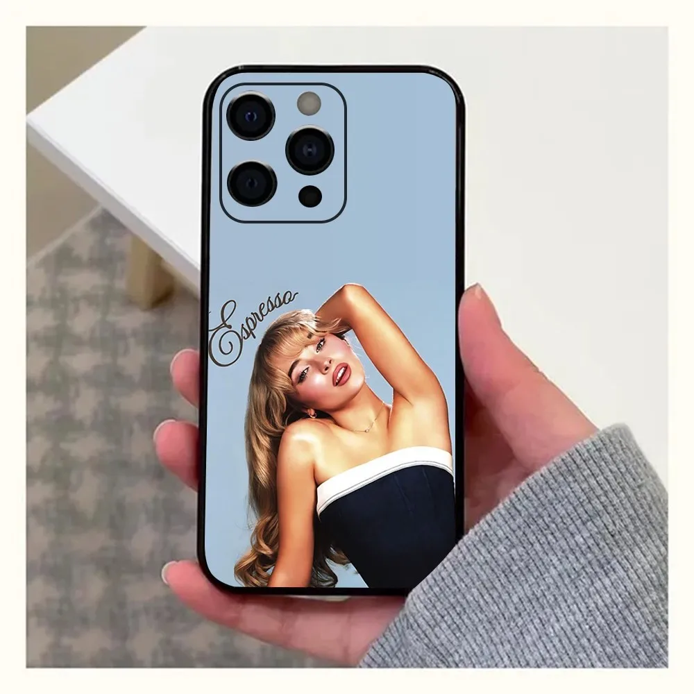 Singer S-Sabrina CarpenterS Phone Case For Apple iPhone 15,14,13,12,11,Pro,X,XS,Max,XR,Plus,Mini Soft Black Cover