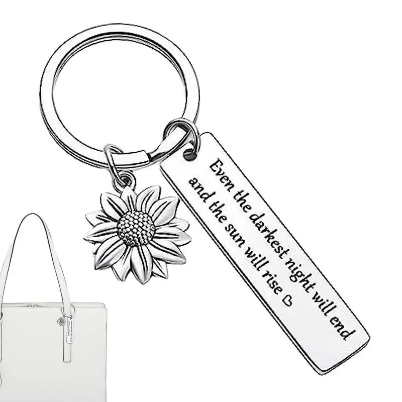 Sunflower Keychains Cute Keychains For Women Friends Keychain With Sunflower Design To Inspire Courage And Hope Decor Functions