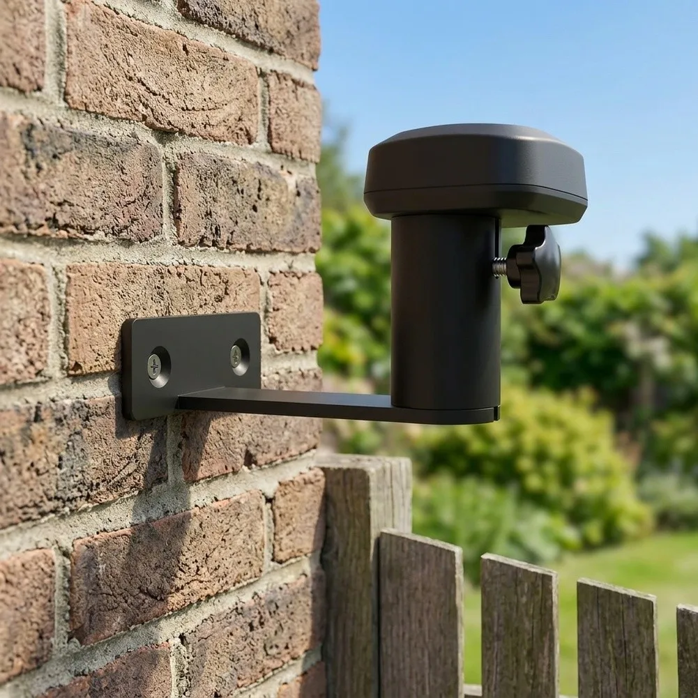 Wall Mount Bracket L Shape 90 Degree Iron Build for Outdoor Flagpole Weather Vane Sprinkler and Fixture Support