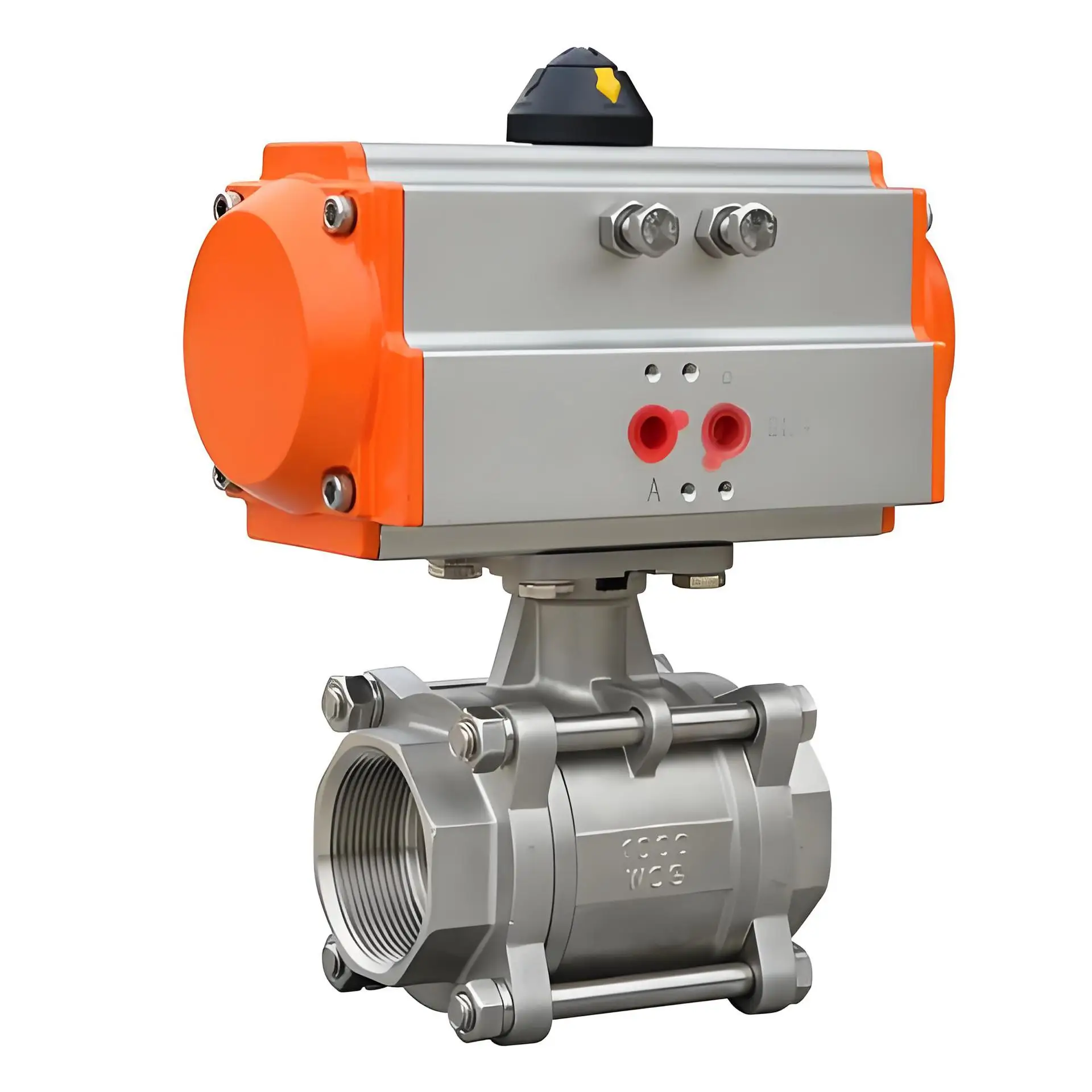 304 Stainless Steel Three-piece Pneumatic Ball Valve Thread Quick Switch Straight Through High Temperature Steam Pipeline
