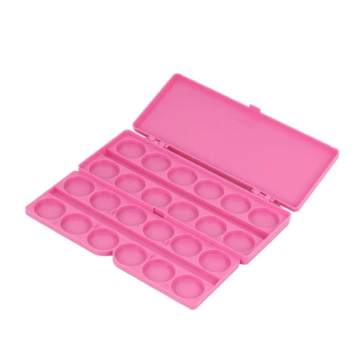 24-Well Heavy Duty Plastic Paint Box with Hard Sealed Lid Keeps Paint Wet Days Prevents Color Mixing Ideal for Watercolor