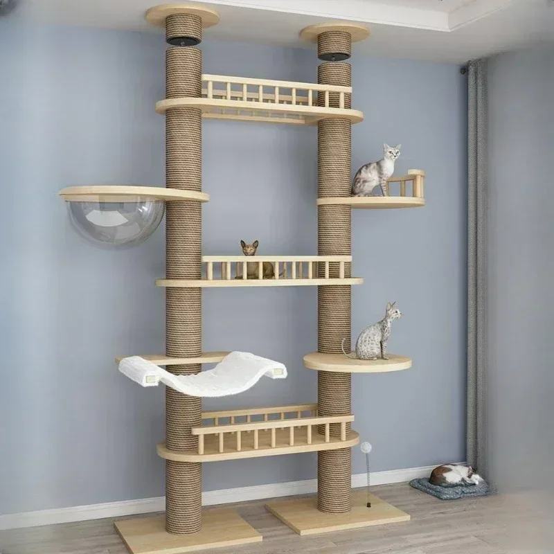 Cat Climbing Toy Multifunctional Cat Climbing Frame Deluxe Multi-layer Cat Scratching Post Pet Supplies Space Capsule Villa