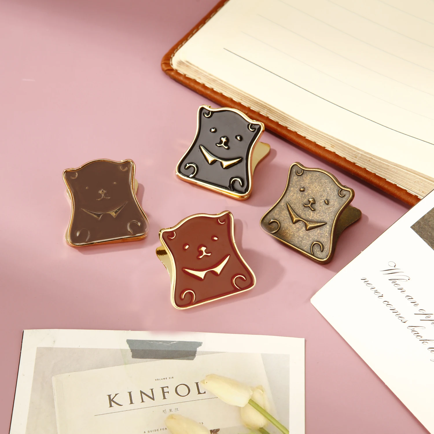 Metalen Cartoon Beer Binder Clips Bill Binder Clip Foldback Notities Brief Bestand Paperclip Binding Clip Kantoor Briefpapier