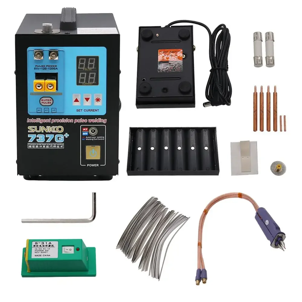 737G+ Spot Welder 110V 4.3KW Welding Machine with S-70BN Welding Pen for 18650 Battery Pack