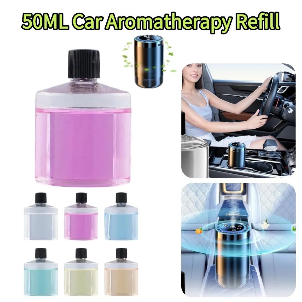 Car Aromatherapy Refill 50ml Essential Oil Replacement Liquid for Smart Automatic Air Freshener Ambient Diffuser Fragrance 1PCS