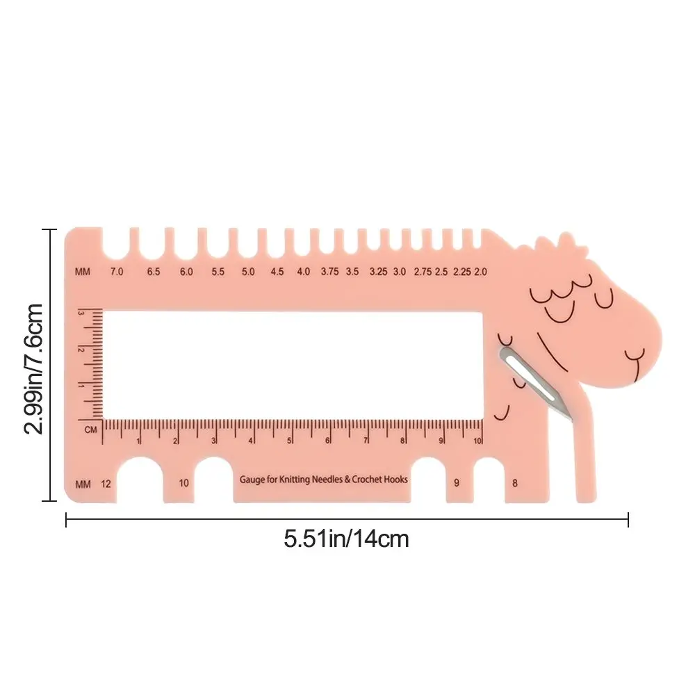 Практичная овечья голова, линейка в форме сердца, инструмент, линейка, крючки для вязания спиц