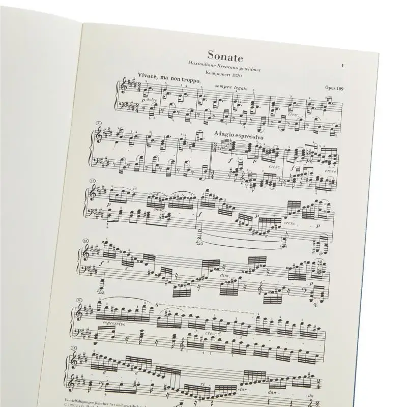 HN362 بيتهوفن بيانو سوناتا رقم 30 E Major Op 109 Wallner Bertha Antonia G Henle Verlag 9790201803623 كتاب #4