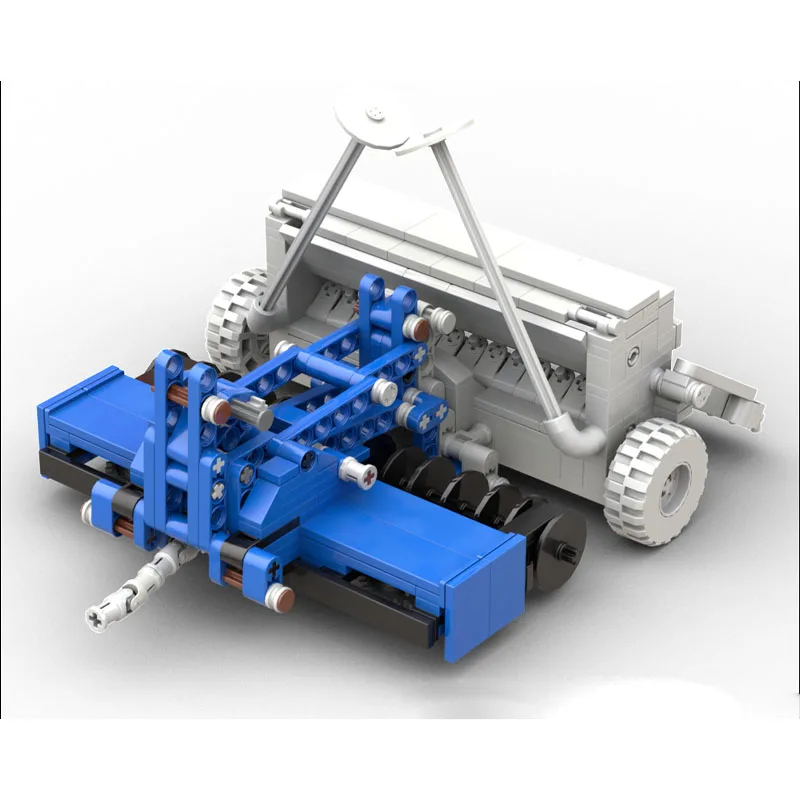 

MOC-252266 Urban Farm Tractor Rotary Tiller Building Block Model 228 Parts Creative Boys Children's Birthday New Year Toy Gift