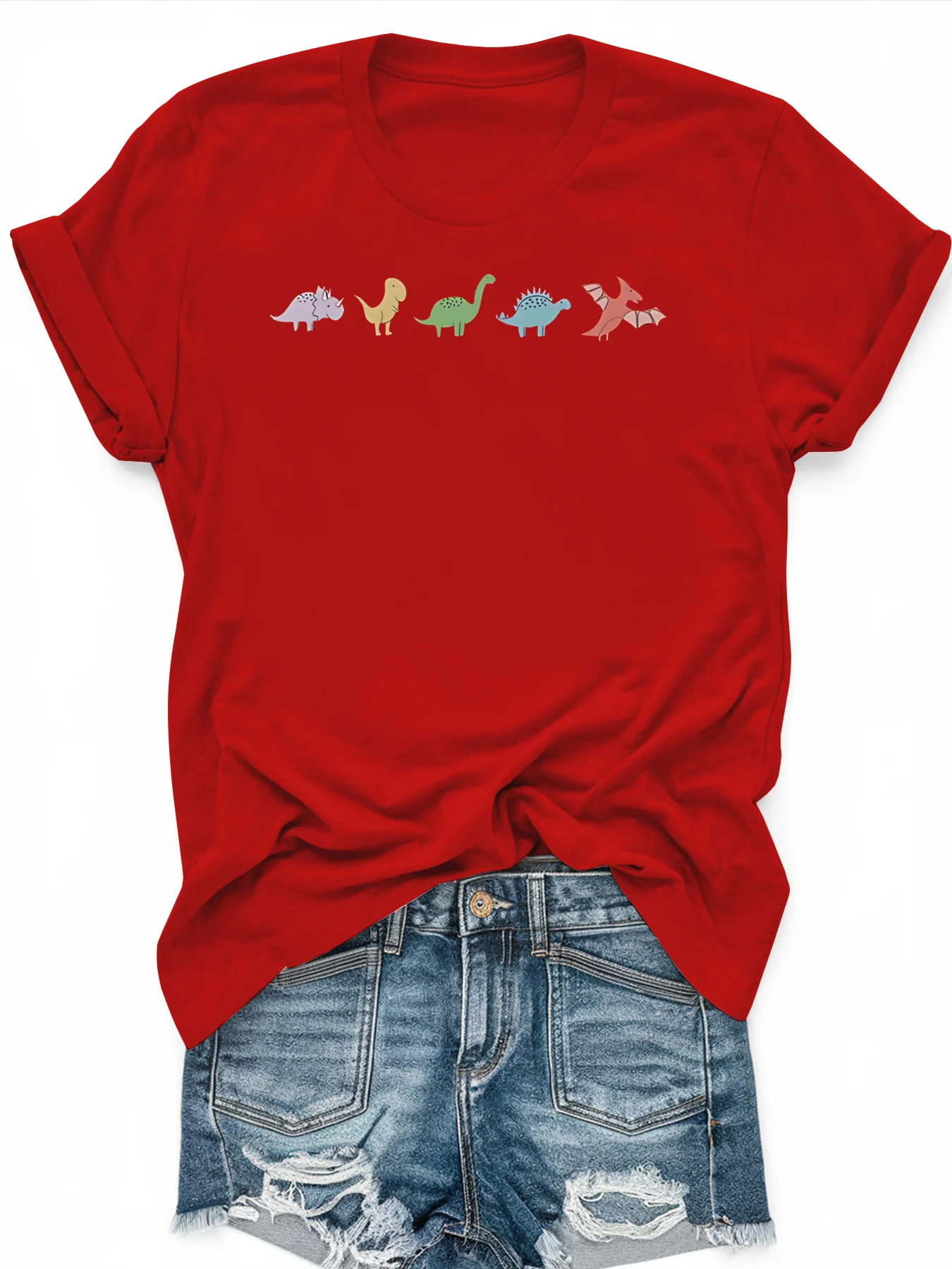 เสื้อยืดแขนสั้นพิมพ์ลายพลัสไซส์ผู้หญิง หลวมและลำลอง นุ่ม สบายและระบายอากาศได้ กีฬากลางแจ้ง