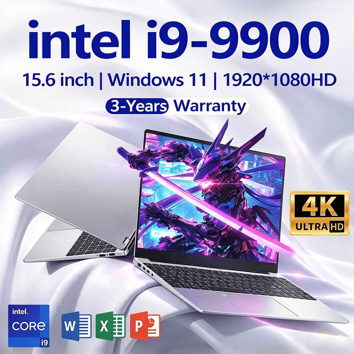 15.6'' Laptop Intel Core I9 9900 Windows 11 16GB RAM 1TB 2TB SSD Fingerprint Unlock Computer Backlight Office Gaming Laptops