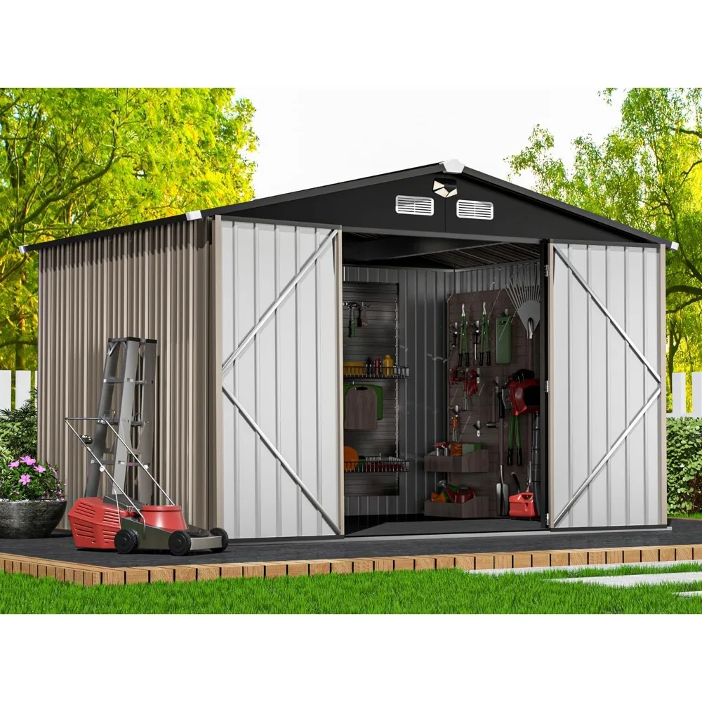 

Metal Storage Shed,Outdoor Storage Building 8x6,Large Backyard Sheds with Lockable Doors,Waterproof Outside Storage Sheds