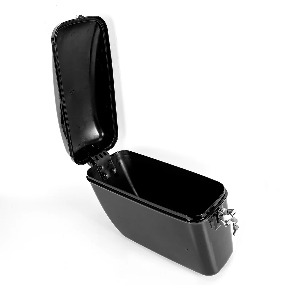 حقيبة سرج جذع دراجة نارية سوداء لامعة ABS ، أقواس تثبيت الأمتعة ، طراد كبير ، زوج واحد #5