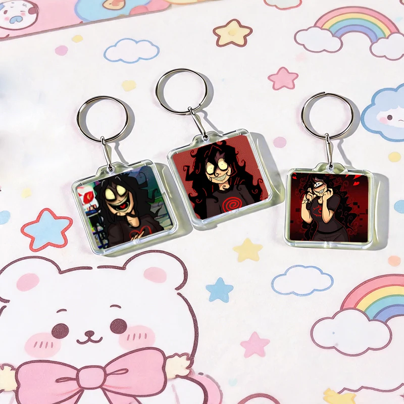 Horror Game J-john D-doe logo Acrylic Keychain Handmade Hanging for Clothes Backpack Decoration Accessories Gifts with Friends