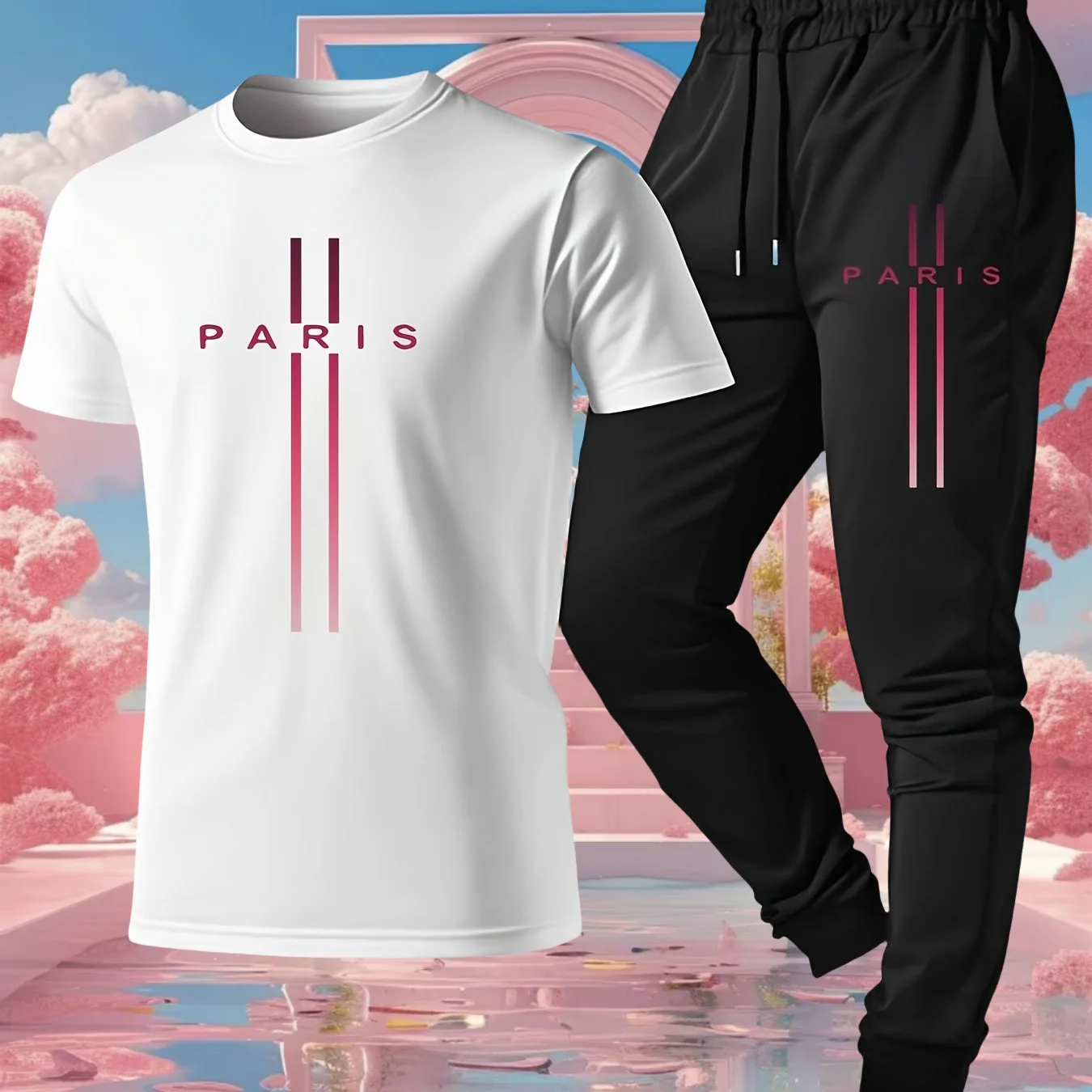 

Этот брючный костюм с короткими рукавами — бестселлер в Европе и Америке 2025 года. Новый быстросохнущий удобный и модный мото.