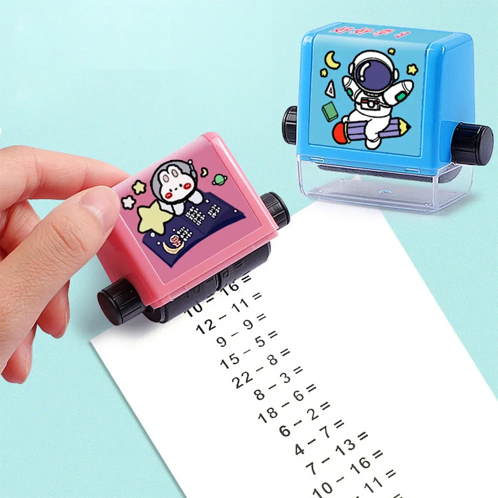 Roller Digital Teaching Stamp School Supplies Homeschool Kindergarten Arithmetic Tool Number Rolling Stamp for school Elementary