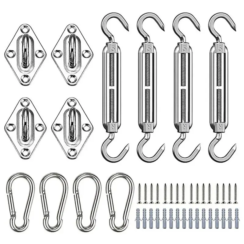 

AT02-Awning Attachment Set For Triple-Cornered Steel Shade Sail Fixing Hardware Door Buckle Set