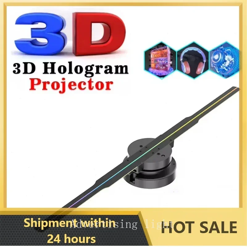 42cm 3D Fan Hologram Projector Control Remote Commercial Advertising Light Display Hologram Projector Transmit Picture Video