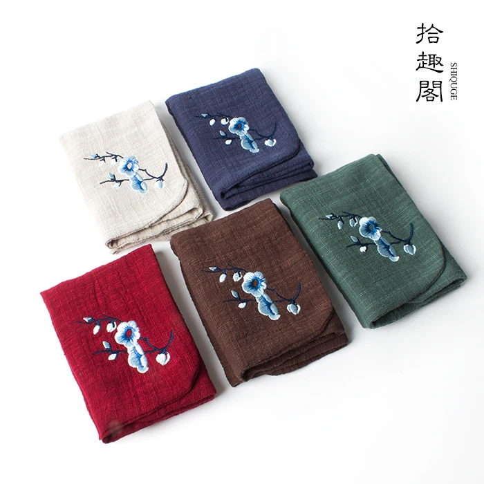Hand Embroidered Cotton And En Tea Towels, Thickened Super Absorbent Cloth Pads, Hand-Painted