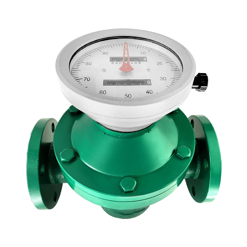 DN40 DN50 Mechanical Fuel Flowmeter Kerosene Viscose Liquid Edible Oil Asphalt Diesel Flow Meter Oval Gear Flowmeter