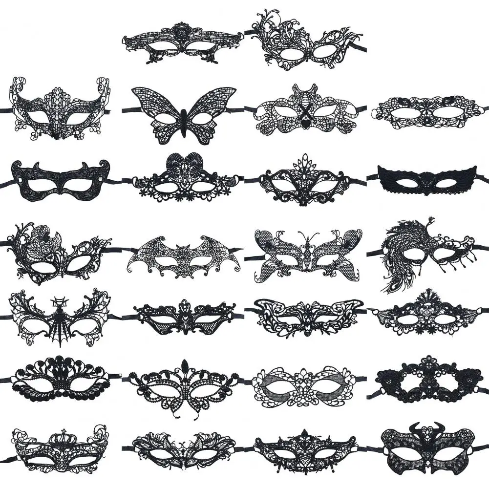 섹시한 여성 블랙 안경 마스크 레이스 마스크 베네치아 하프 페이스 파티 가장 무도회 카니발 나이트 클럽 마스크