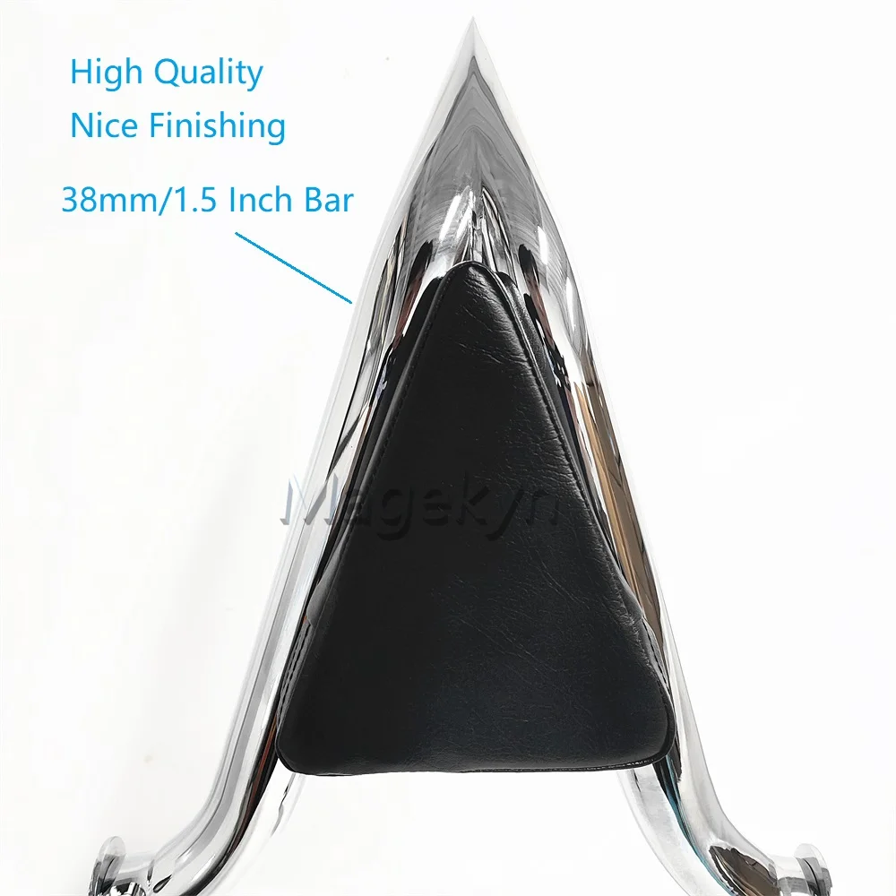 Rear Luggage Rack Passenger Backrest for Harley Davidson 2009 - 2025 Road King Street Glide Ultra Electra Touring CVO Sissy Bar view 4