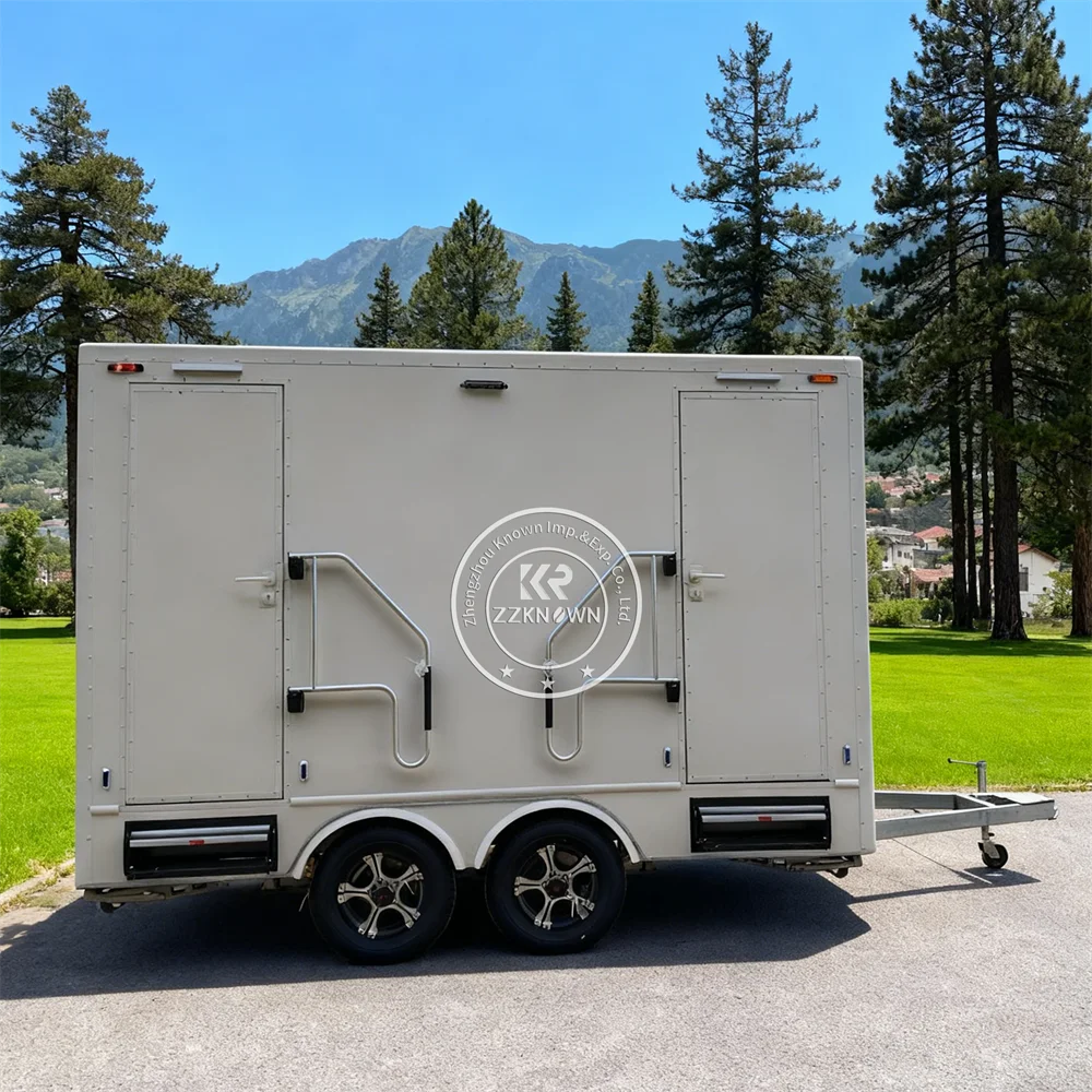 

European Sign Design Weddings Events Outdoor WC Toilet Trailer Mobile Restroom Portable Bathroom Trailer with Waste Tank