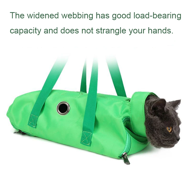 Cat Bag, Portable Foldable Pet Cat Bag, Anti-scratch Bite Fixed Cat Bag Injection Bags