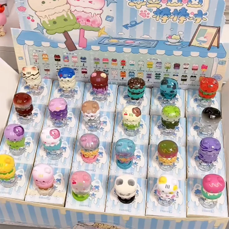 NEW Original Strawberry Mousseta Octopus Meow Popsicle Series Blind Box Cute Cat Figurine Mystery Box Desk Decor Birthday Gift view 6