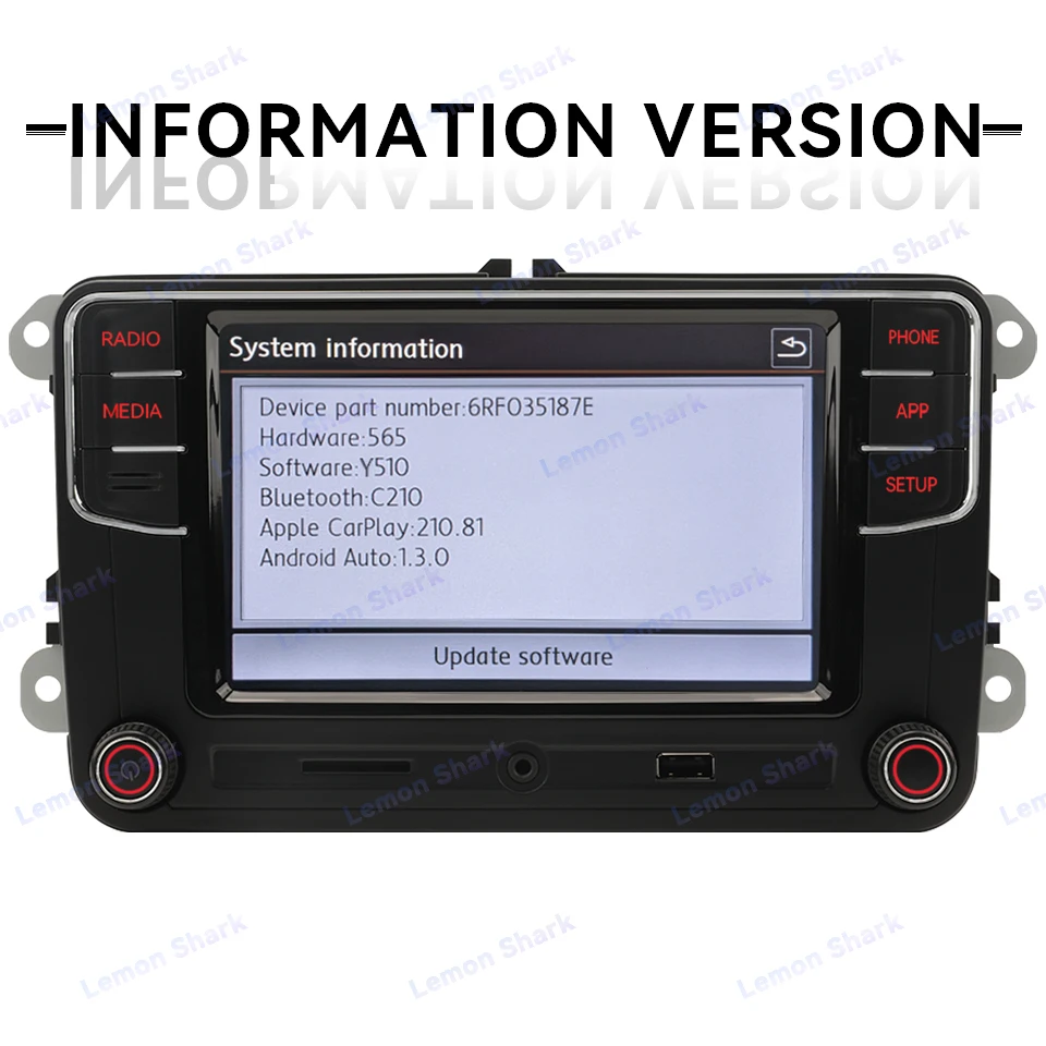 6RF035187E MIB Carplay راديو السيارة Noname RCD330 Plus أندرويد مشغل الملاحة التلقائي لشركة فولكس فاجن جولف 5 6 كاندي باسات B5 B6 جيتا CC