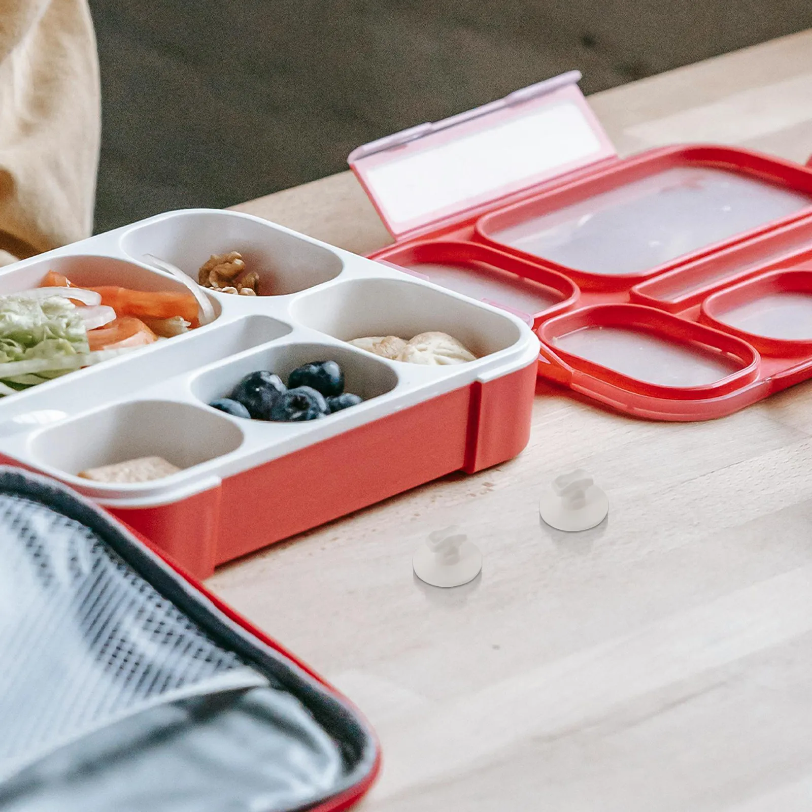 3Pcs Reusable Silicone Lunch Box Seal Plug Leakproof Insulated Food Container Vent Pipe Valve Air Outlet Gasket for Picnic