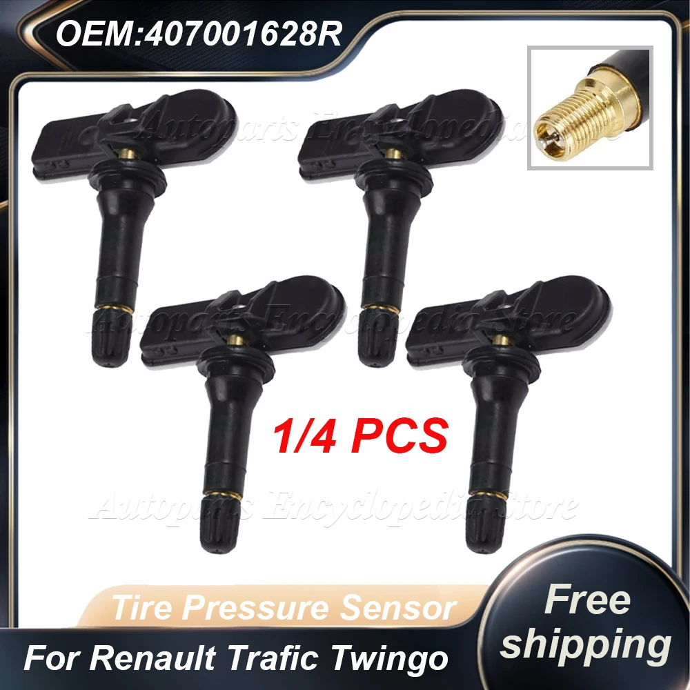 1/4 шт. датчик TPMS 407001628R для Smart Forfour Fortwo Renault Trafic Twingo Kangoo Koleos Dacia Dokker Duster Lodgy Lada Xray