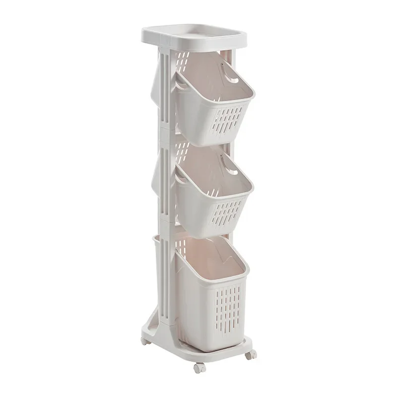 Bathroom Storage Rack Gap Trolley Refrigerator Narrow Slot Cabinet Bathroom Laundry Basket Storage Rack Kitchen Vegetable Rack