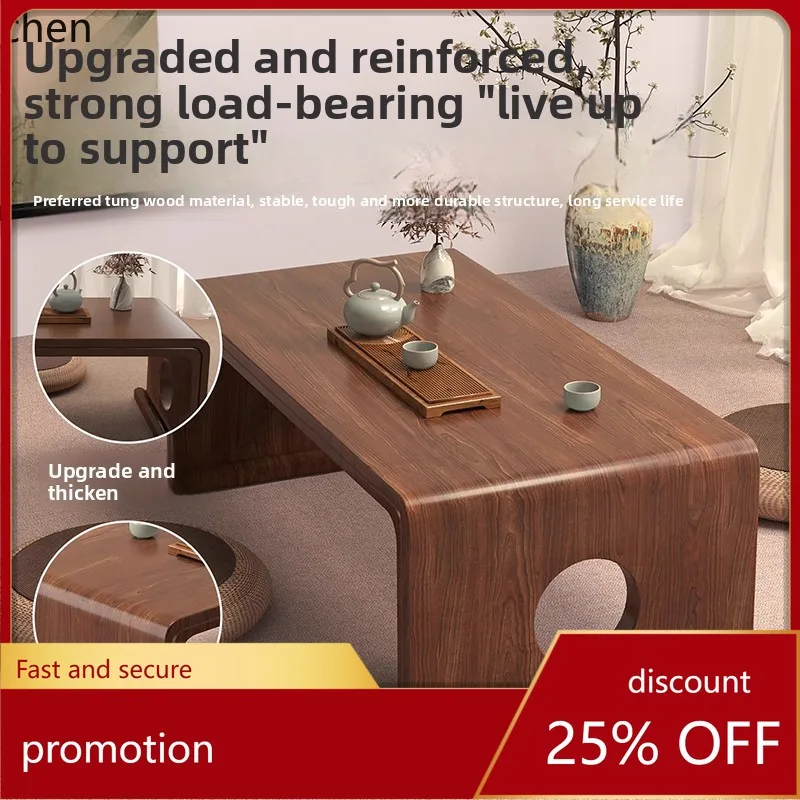 

HT bay window coffee tea table tatami tea t solid wood kang table kang several household low table