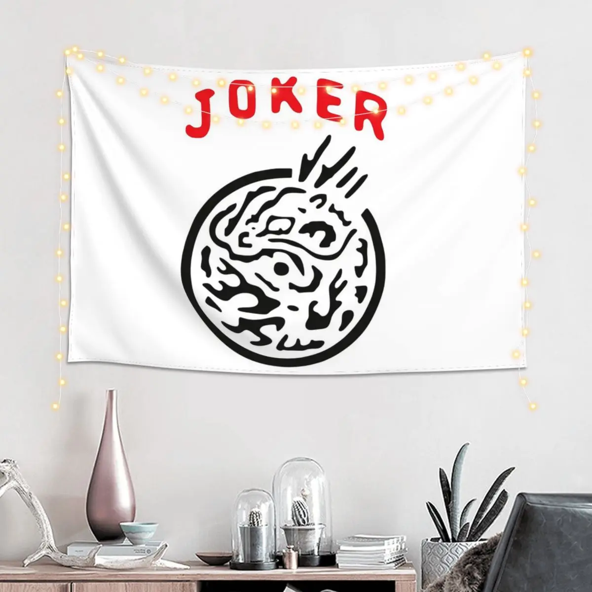 Mahjong Classic Joker Tapestry Funny Wall Hanging Aesthetic Home Decoration Tapestries for Living Room Bedroom Dorm Room