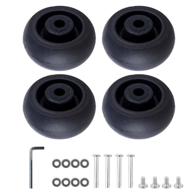 Suitcase Spinner Replacement Set of 4Pcs 40x18mm Rubber with Bearings