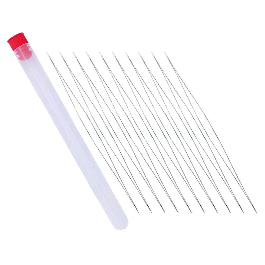 

1Set Premium Beading Needles Stainless Steel Plastic Storage Bottle Lightweight Fine Thickness for Bracelet Making Arts Crafts