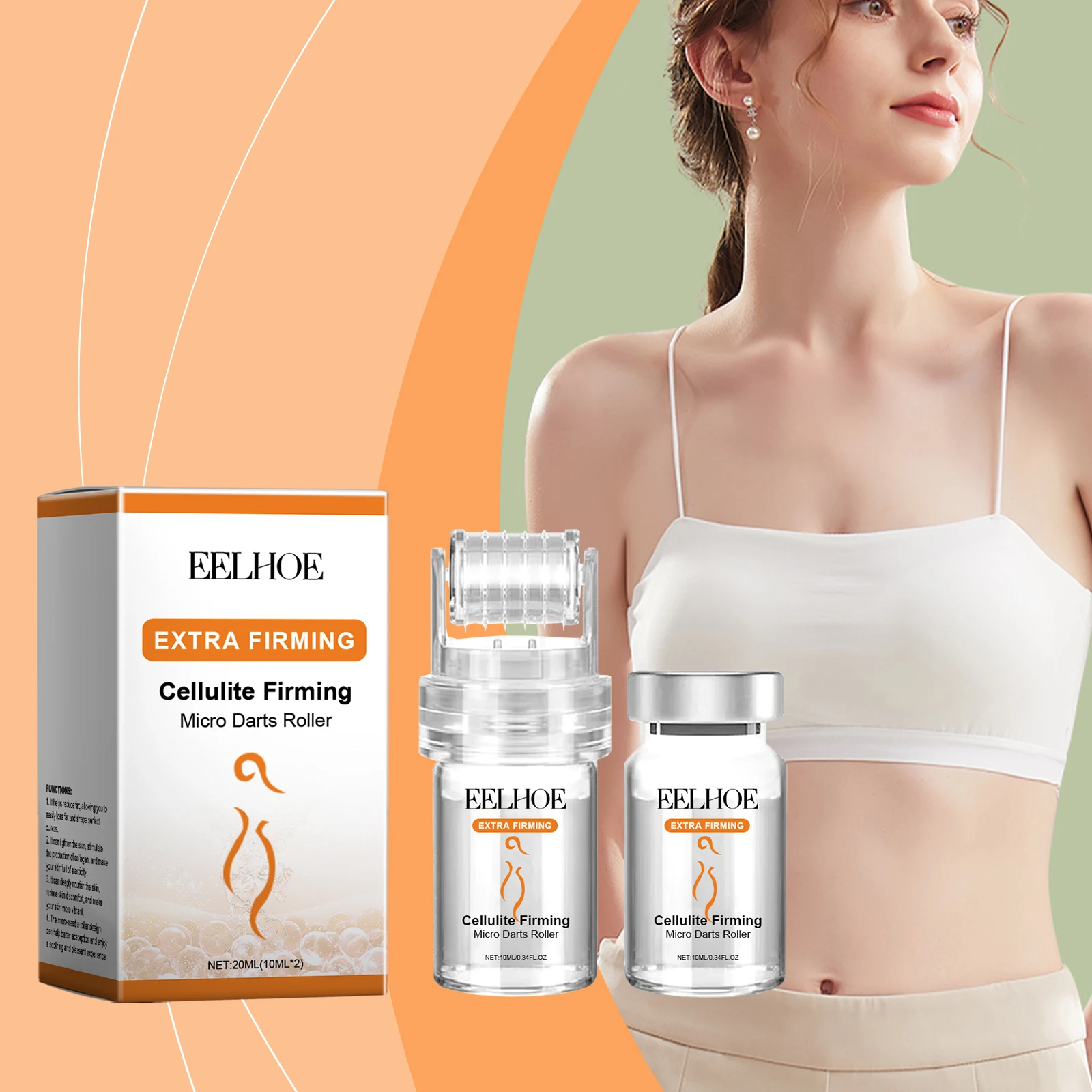 Extra Firming Cellulite Treatment - Micro Darts Roller for Body Contouring & Skin Tightening - Anti-Cellulite Cream with Firming