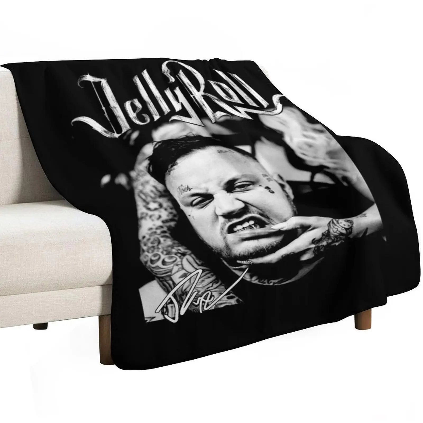 

Jelly Roll Whitsit Chapel Singer Country Music Throw Blanket Personalized Gift Large Sofas Blankets