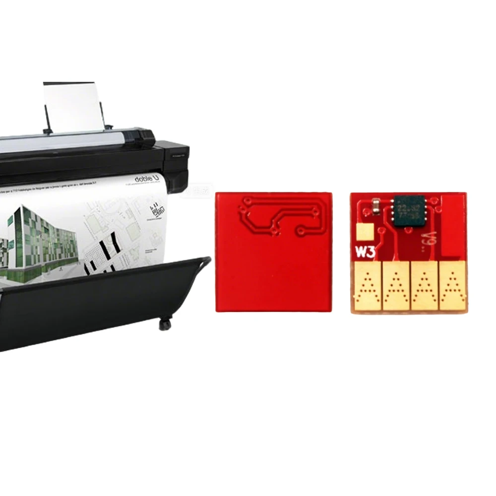 4COLOR For HP 711 711XL Ink Cartridge Chip For HP Designjet T120 T520 T130 T125 T525 T530 36/24 Inch Printer Auto-reset ARC Chip