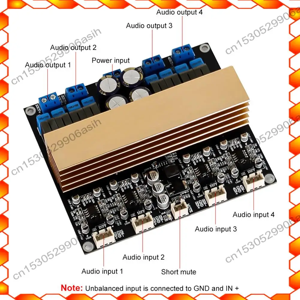 

-AT52 TPA3255 4 Channel Digital Class D Power Amplifier 315W Mini AMP Home Theater DIY Sound Speaker Amplifier Audio Board