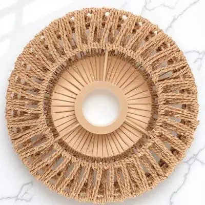 

Straw Rope Lamp Cover Rustic Woven Design Light Weight No Dazzling For Pendant Lamp Home Hotel Dorm Use S Size