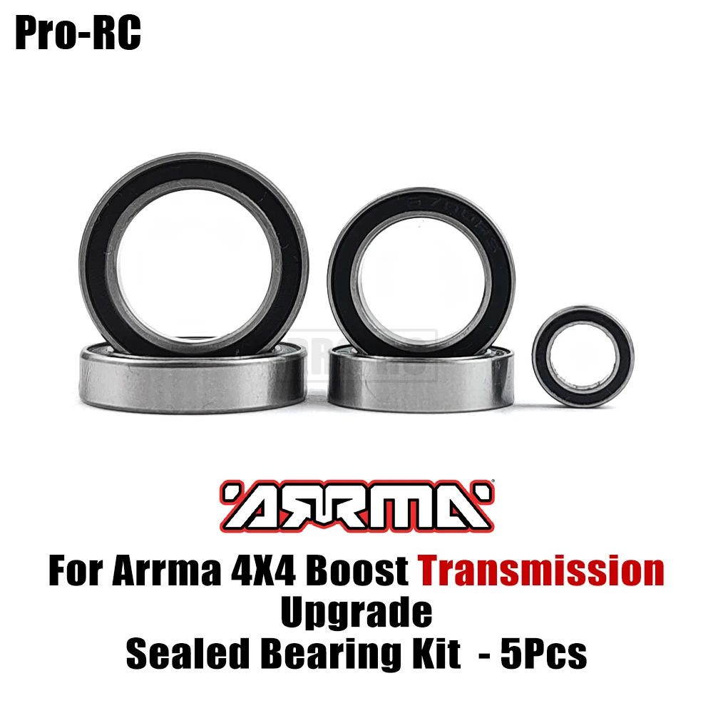 For Arrma 1/10 Granite Senton Vorteks 4x2 / 4X4 Boost Transmission Upgrade Sealed Bearing Kit 5Pcs (ARA210003)