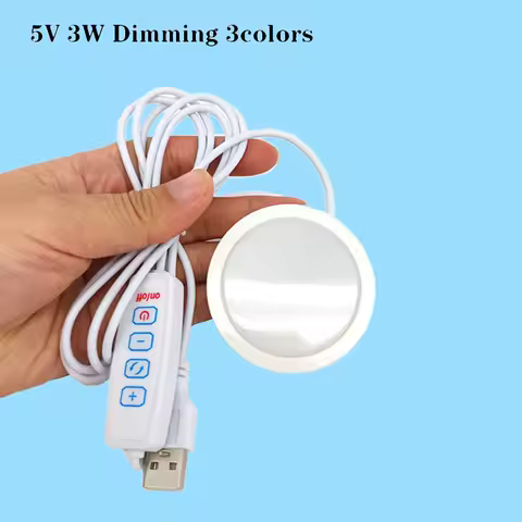 3color 5V 3W LED warm white Under Cabinet Spot lamp Light Case Shelf Dimmable Switch Counter Lighting Caravan Camp Motorhome C1