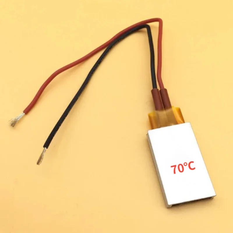 Placa de aquecimento termostato para calor PTC, Casca de alumínio, Aquecedor cerâmico, Placa de aquecimento PTC, 12V, 70 graus a 200 graus