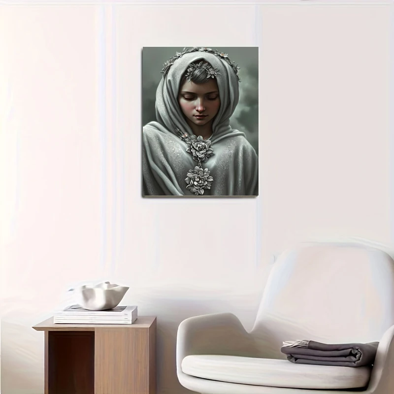 virgin mary 2024 New Diamond Painting Cross Stitch protrait religion full square round Diamond Embroidery Mosaic Diy Gift