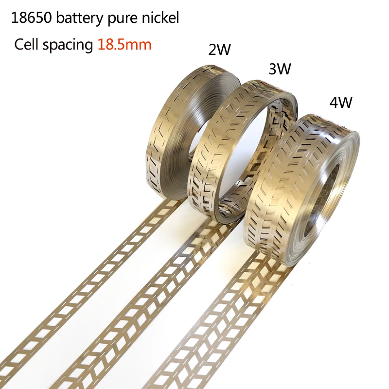 Полоса из чистого никеля для аккумуляторов 18650, LiFePo4 LiMn2O4 LiCoO2, соединение ячеек, никелевый ремень, цилиндрические аккумуляторы, никелевая лента