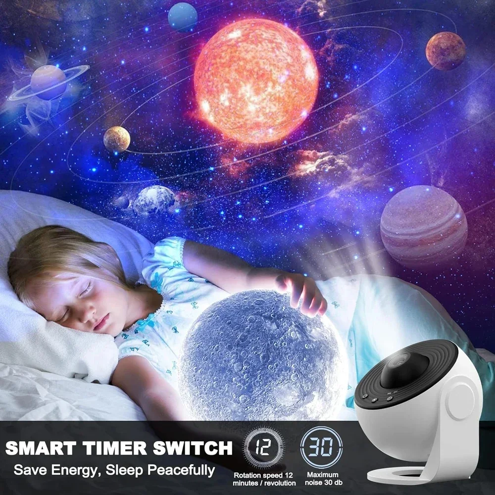 ท้องฟ้าจําลองโปรเจคเตอร์ Galaxy Projector Star Projector 360 °   หมุนโคมไฟจักรวาล night sky โปรเจคเตอร์โปรเจคเตอร์ night light ของขวัญ